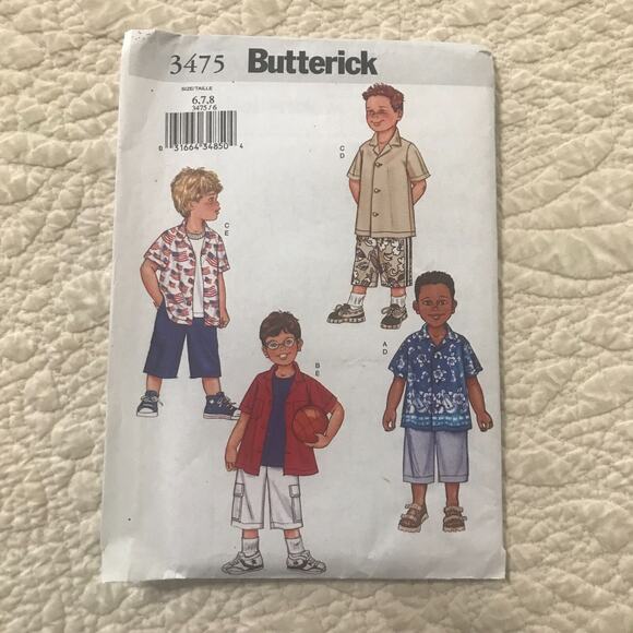 Vintage McCalls and Butterick Boys Seperates Pattern Sz 6-8 Lot of 2 Uncut - Picture 2 of 6